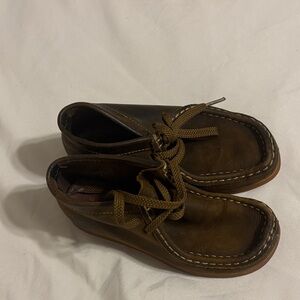 Brown Leather Lace-Up Shoes